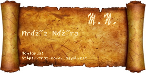 Mráz Nóra névjegykártya